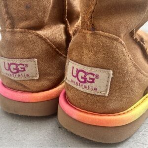 UGG Brown Suede Boots with Colorful Soles